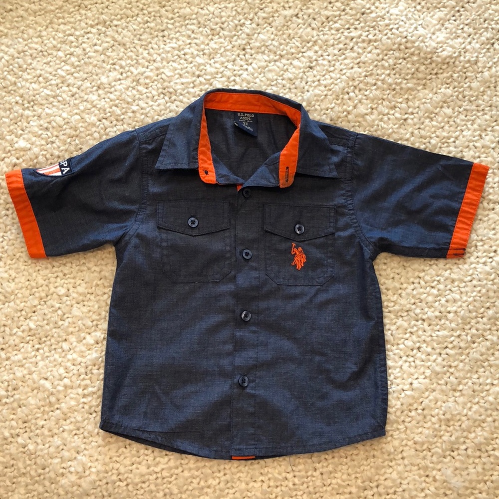 US polo boys button down shirt